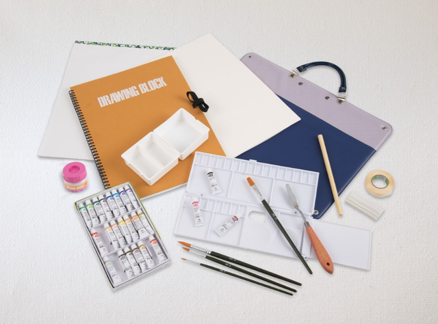 ユーキャン水彩画講座の画材一式